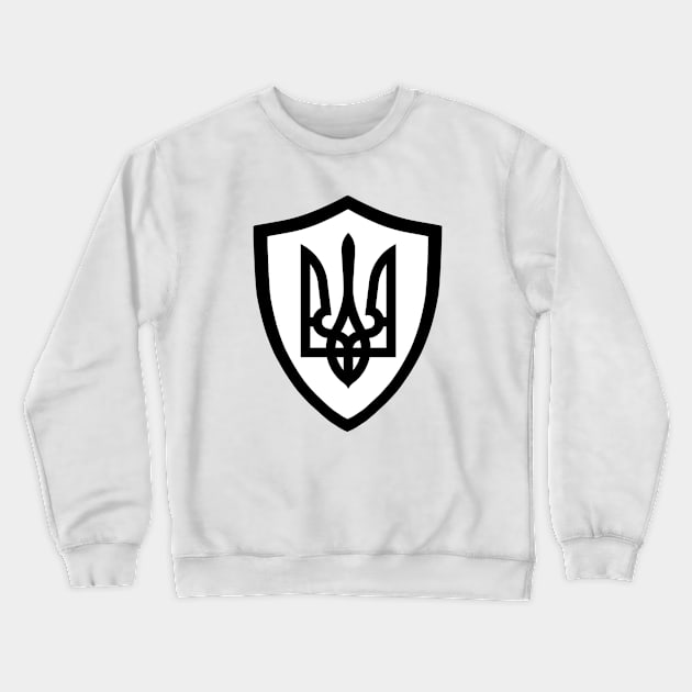 Ukraine Coat of Arms, Ukrainian Trident Crewneck Sweatshirt by Vladimir Zevenckih